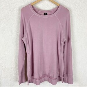 Active Life Pull-over Pink hi-low Sweatshirt Large